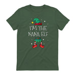 I'm The Nana Elf Shirt Matching Family Outfits Christmas in Military Green - back view