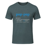 Pop Pop Gifts Grandpa Fathers Day in Dark Heather - front view