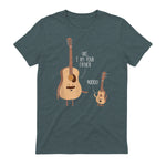 Uke I Am Your Father T Shirt Ukulele Guitar Music in Dark Heather - back view
