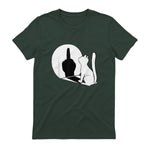 Chat Majeur drôle avec Doigt d'honneur in Forest Green - back view