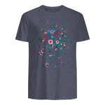 Mother of Cats Shirt T-Shirt in Heather Navy - back view
