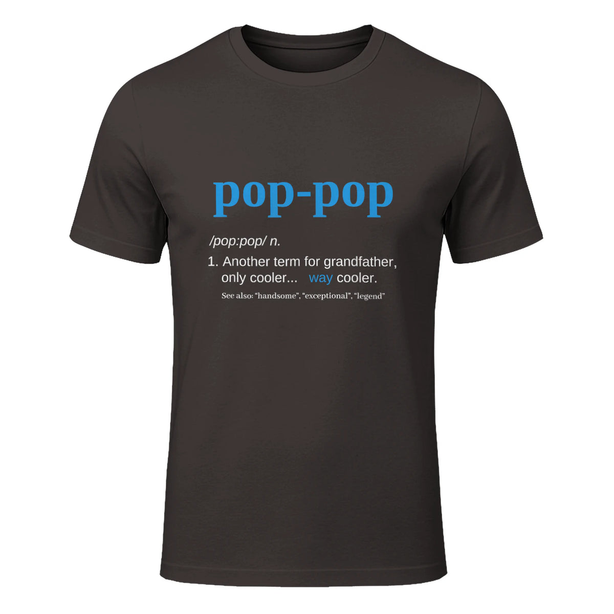 Pop Pop Gifts Grandpa Fathers Day in Dark Chocolate - front view