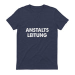 Spaßige Outfits Anstaltsleitung Lustige Sprüche Humor Spaß für Erwachsene Unisex Schwarz in Heather Navy - back view
