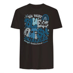 In April We Wear Blue Autism Awareness T-Shirt in Dark Chocolate - back view