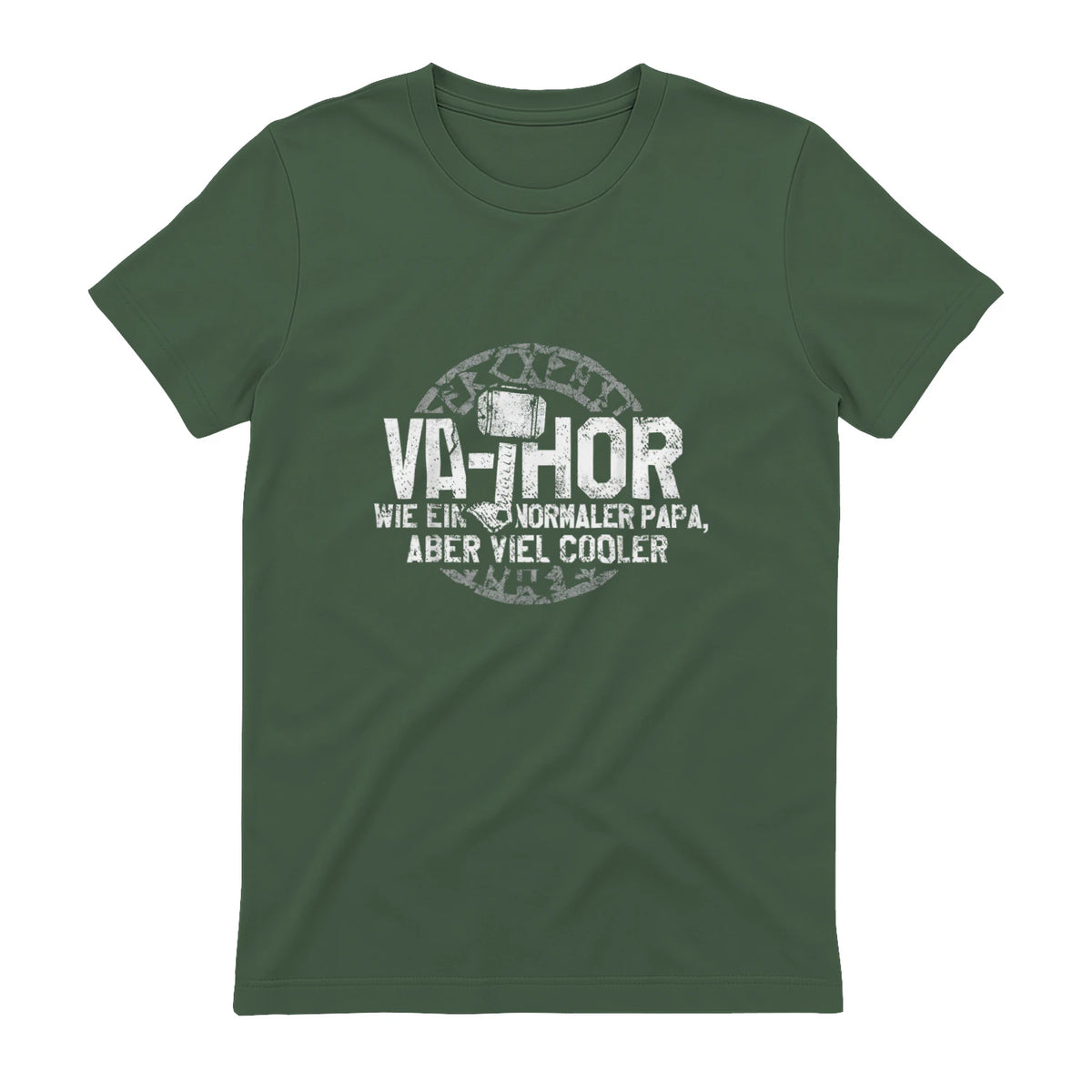 Vathor Vater Thor Cool Hammer Papa Fathor in Military Green - back view
