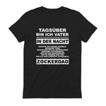 Zockerdad PC Spiele Gaming Zocken Konsole T-Shirt in Black - back view
