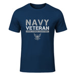 US Navy - Veteran Honor Courage Commitment T-Shirt in Navy - front view