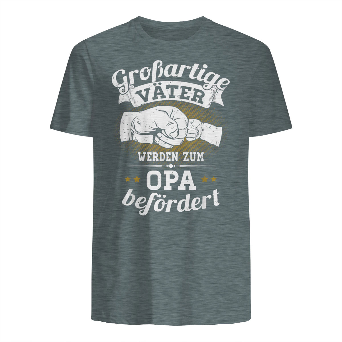 Großartige Väter werden zum Opa befördert Enkel Bester Papa in Dark Heather - back view