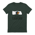 Offizielles Schlafshirt Schlafanzug Dackel Hund Geschenkidee in Forest Green - back view