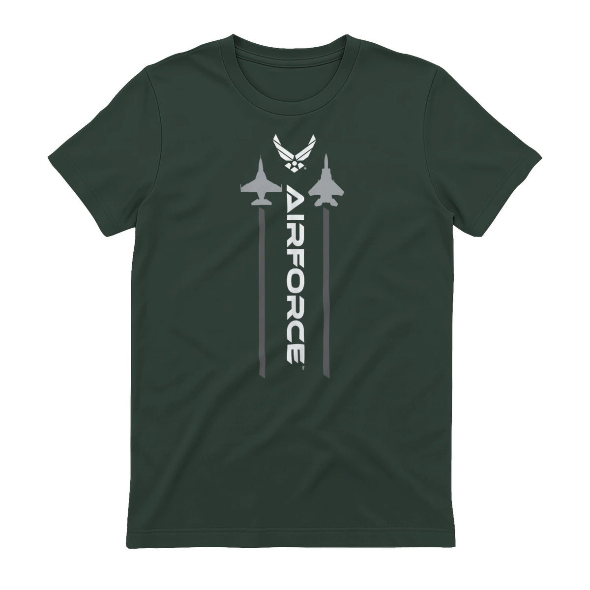 US Air Force with Logo T-Shirt in Forest Green - back view