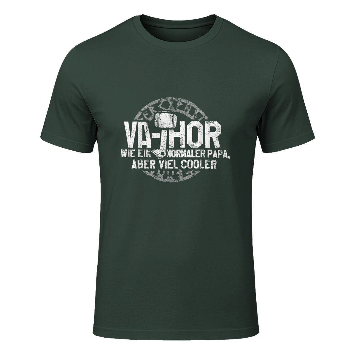 Vathor Vater Thor Cool Hammer Papa Fathor in Forest Green - front view