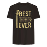 Best Dad Ever Guitar Chord T-Shirt in Dark Chocolate - back view