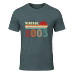 Vintage Twenty-Second Birthday T-Shirt in Dark Heather - front view