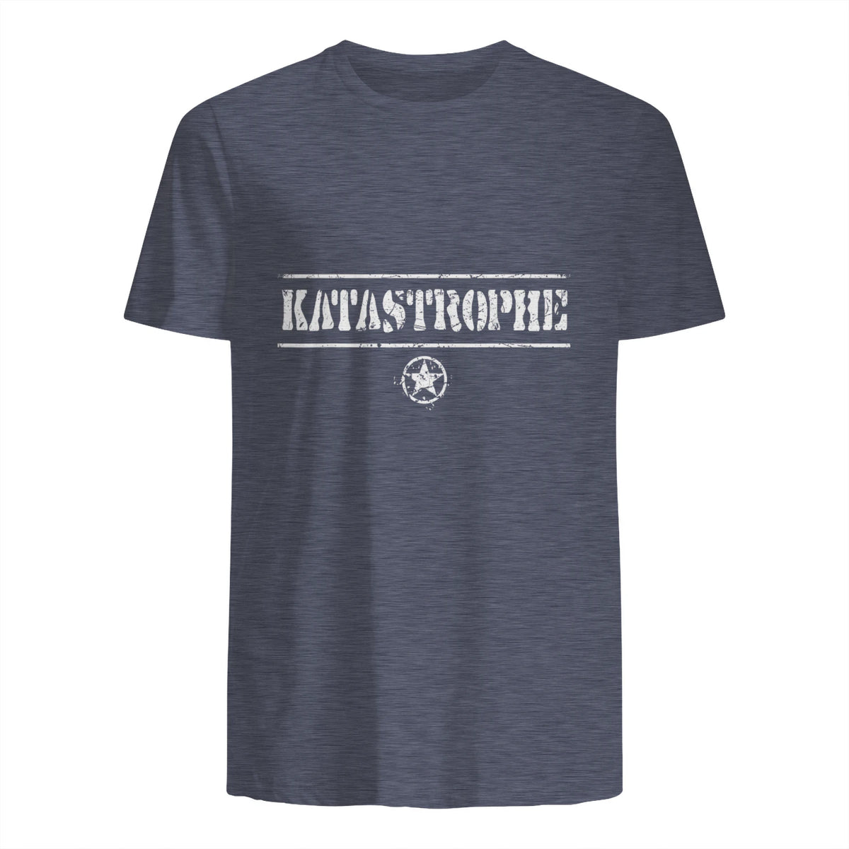 Katastrophe Alter, lustiger Spruch, USA Militär,Army in Heather Navy - back view
