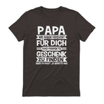 Papa und Vater Motiv, Lustiger Spruch, Herren Vatertag Halbarm in Dark Chocolate - back view