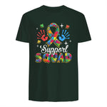 Autism Awareness Autism Support Squad Family in Forest Green - back view