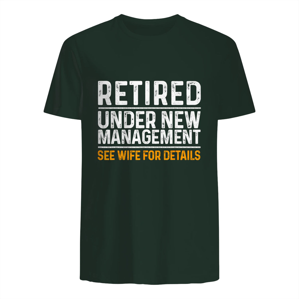 Funny Retirement Party Men's T-Shirt - Dad Humor, Classic Fit, Short Sleeve - Black in Forest Green - back view