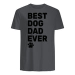 Best Dog Dad Ever – Vintage Dog Daddy – Retro Doggy Father in Charcoal - back view