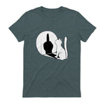 Chat Majeur drôle avec Doigt d'honneur in Dark Heather - back view