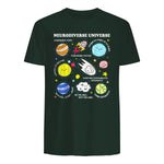 Kids Autism Awareness Neurodiverse Universe Neurodiversity in Forest Green - back view