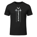 US Air Force with Logo T-Shirt in Black - front view
