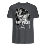 Dog Dad Rottweiler – Chiens Papa in Charcoal - back view