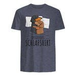 Offizielles Schlafshirt Dackel Hund Dachshund Teckel in Heather Navy - back view