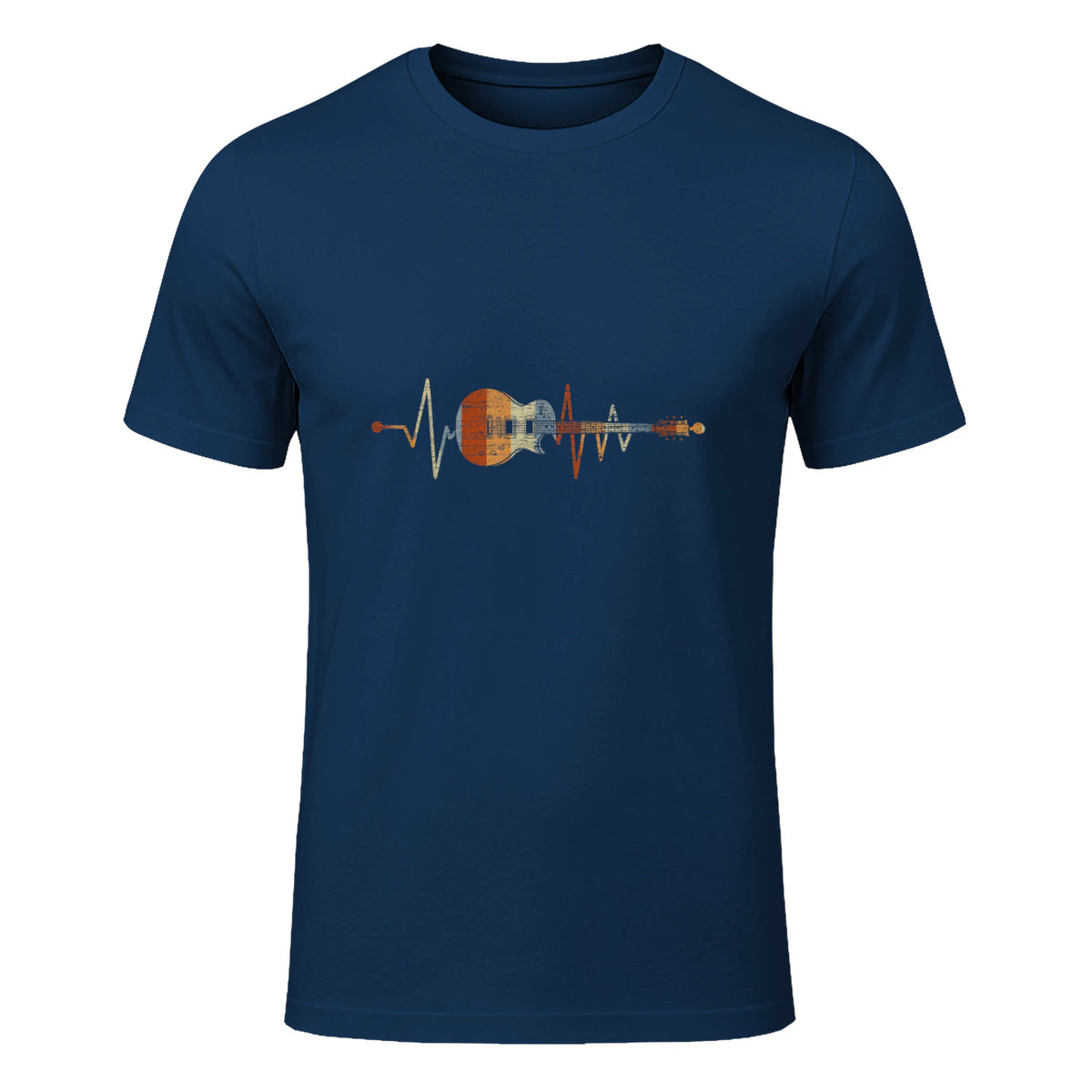 Music Guitarist Heartbeat Guitar in Navy - front view