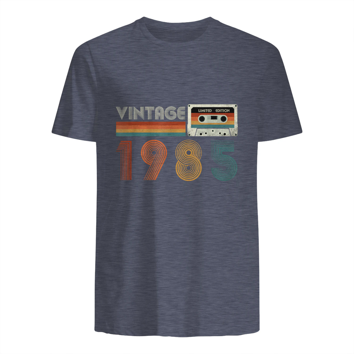 Cassette rétro Vintage 1985 en édition limitée Birthday 39 in Heather Navy - back view