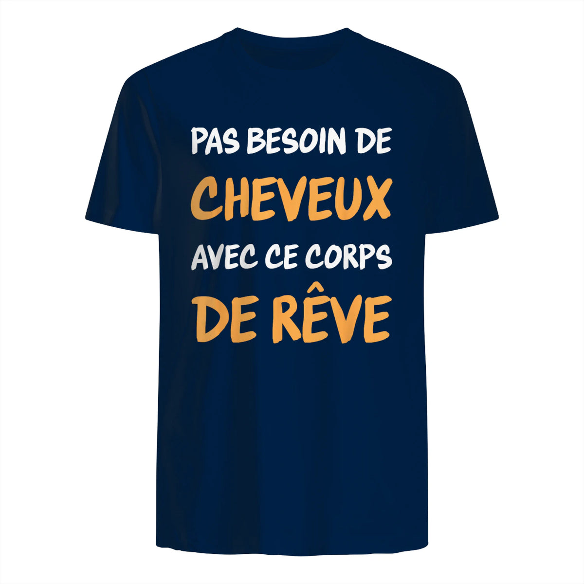 Calvitie Humour Papa Chauve in Navy - back view