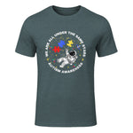 Autism We are All Under The Same Stars Space Astronaut in Dark Heather - front view