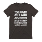 Lustiger Spruch Wer Nicht Mit Mir Auskommt An Sich Arbeiten in Dark Chocolate - back view