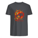 Thundercats Flare Circle Logo T-Shirt in Charcoal - back view