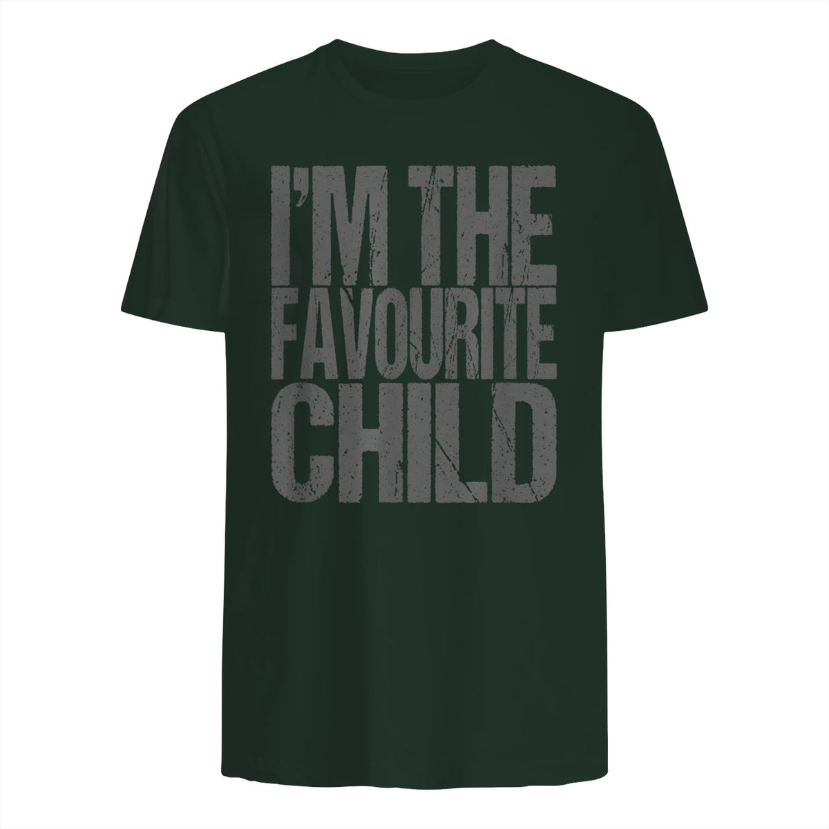 Funny I'm The Favourite Child Siblings in Forest Green - back view