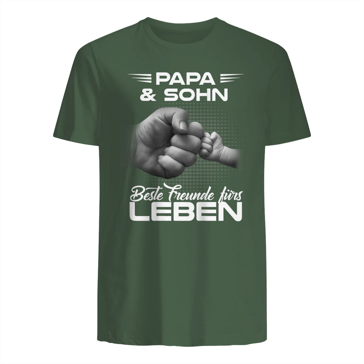 Papa & Sohn Beste Freunde Fürs Leben Vatertag Partnerlook in Military Green - back view