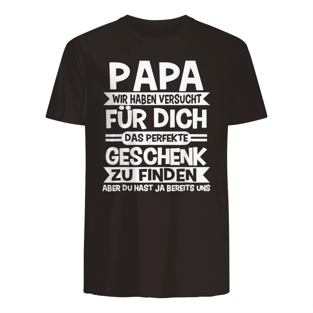 Papa und Vater Motiv, Lustiger Spruch, Herren Vatertag Halbarm T-Shirt in Dark Chocolate - back view