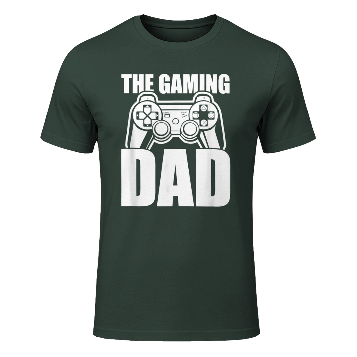 The Gaming Dad Game Controller Spruch Geschenkidee Vatertag T-Shirt in Forest Green - front view