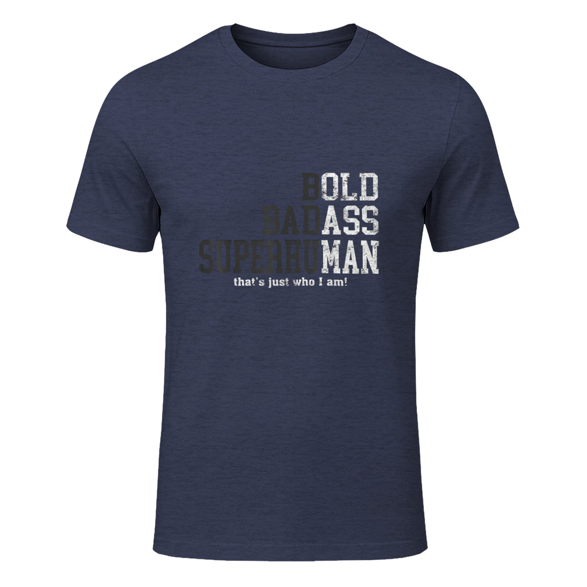 Funny Dad Husband Father's Day T-Shirt in Heather Navy - front view