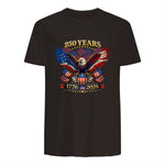 American Independence Day Anniversary T-Shirt in Dark Chocolate - back view