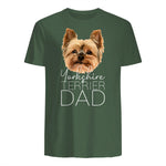 Dog Dad Yorkshire Terrier – Chien Papa in Military Green - back view