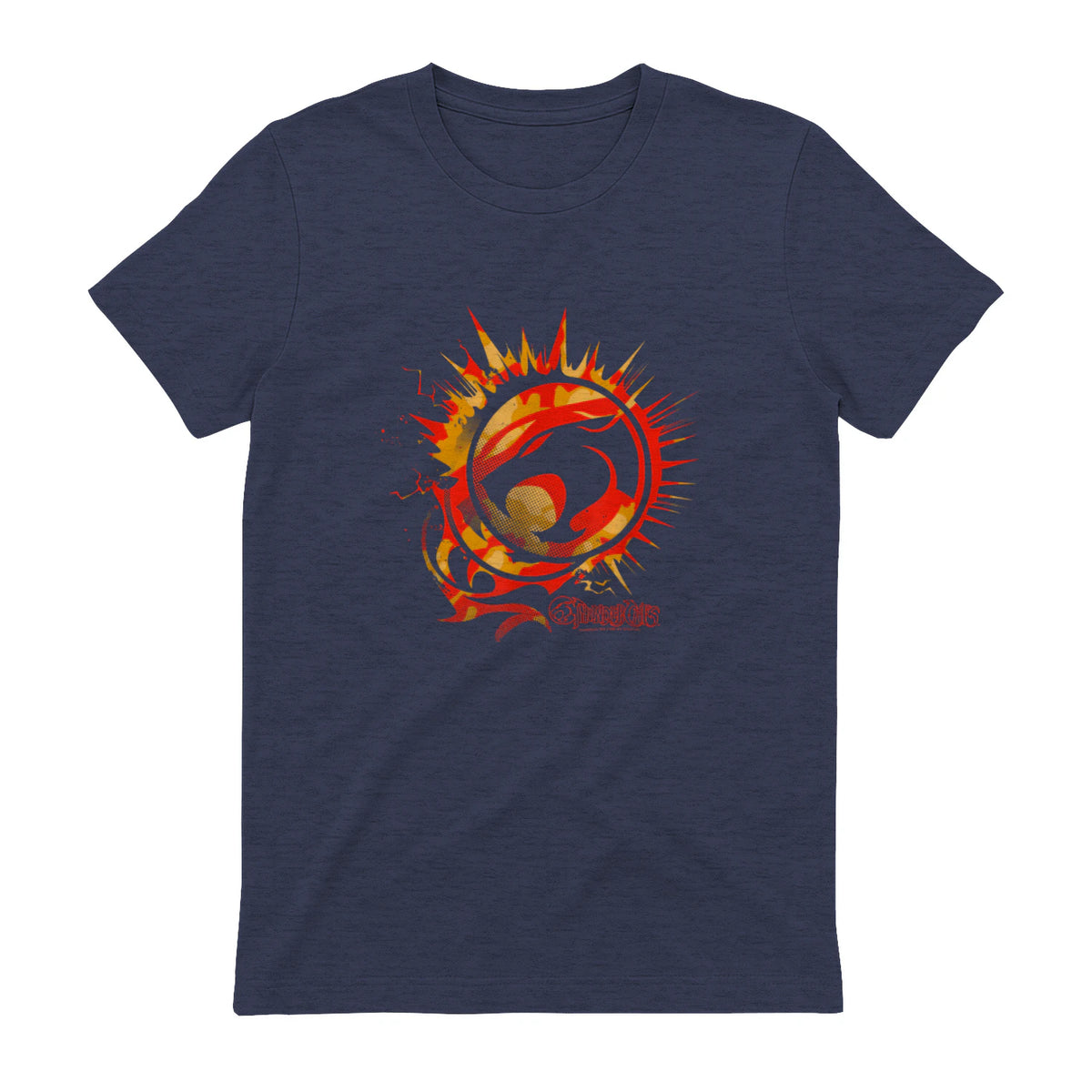 Thundercats Flare Circle Logo T-Shirt in Heather Navy - back view