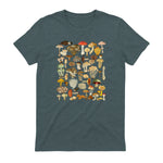 Mushroom Shirt Mycology Fungi Foraging Mushroom Whisperer in Dark Heather - back view