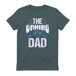 Gamer Zocker Games Pc - Best Gaming Dad Ever T-Shirt in Dark Heather - back view