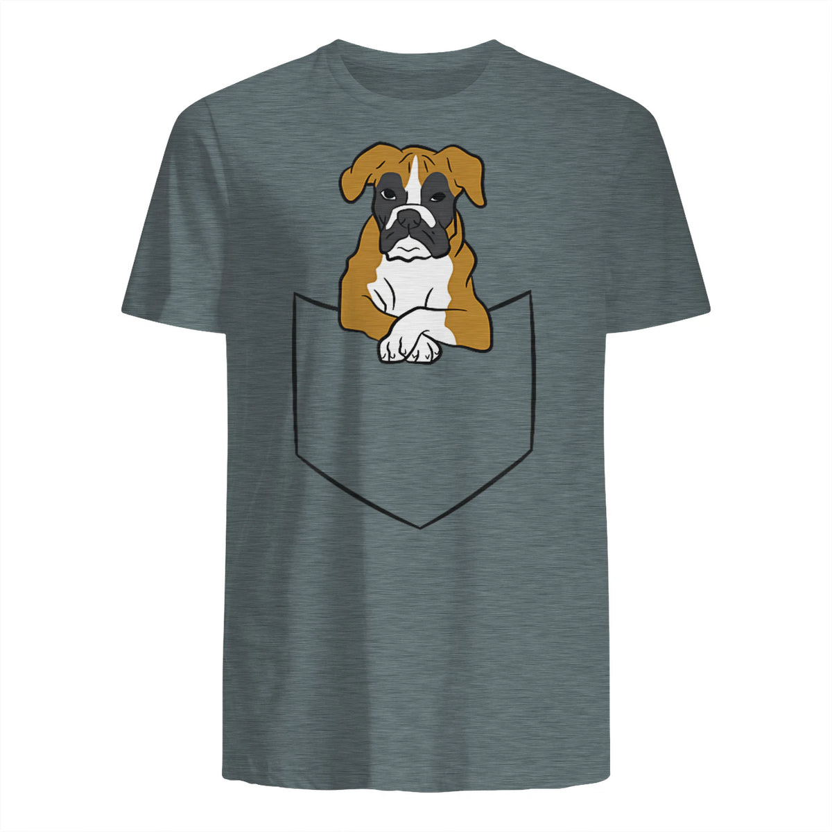 Chien Boxer dans la poche Chien Boxer in Dark Heather - back view