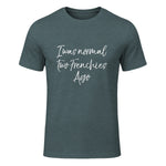 French Bulldog Owner Gift I Was Normal Two Frenchies Ago in Dark Heather - front view