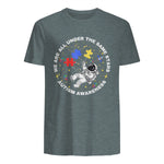 Autism We are All Under The Same Stars Space Astronaut in Dark Heather - back view