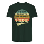 Vatertag Retro - The Man The Myth The Legend Papa in Forest Green - back view