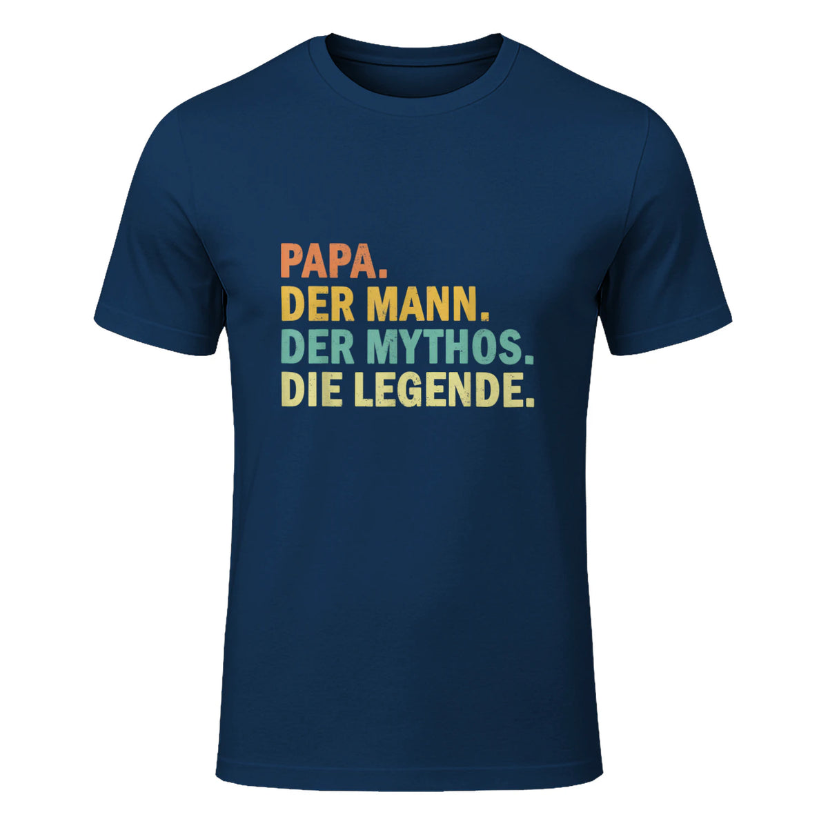 Geschenke für Väter Papa Der Mann Der Mythos Die Legende Classic Fit Novelty Short-sleeve Schwarz S Vate in Navy - front view