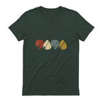 Gitarren-Auswahl-Gitarrist Retro Vintage für Gitarrenliebhaberinnen, Schwarz, S, Kurzarm, , Herren, Retro in Forest Green - back view