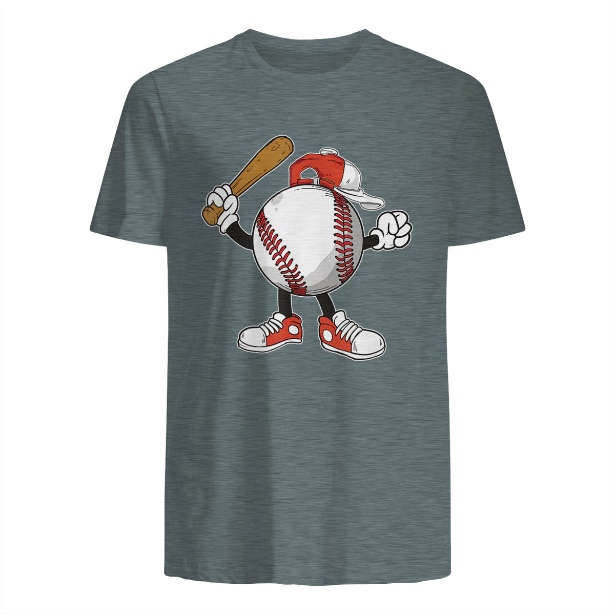 Baseball Boy T-Shirt in Dark Heather - back view